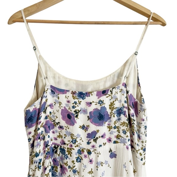 Kimchi Blue White Purple Blue Floral Maxi Dress Size 10 - Picture 5 of 7